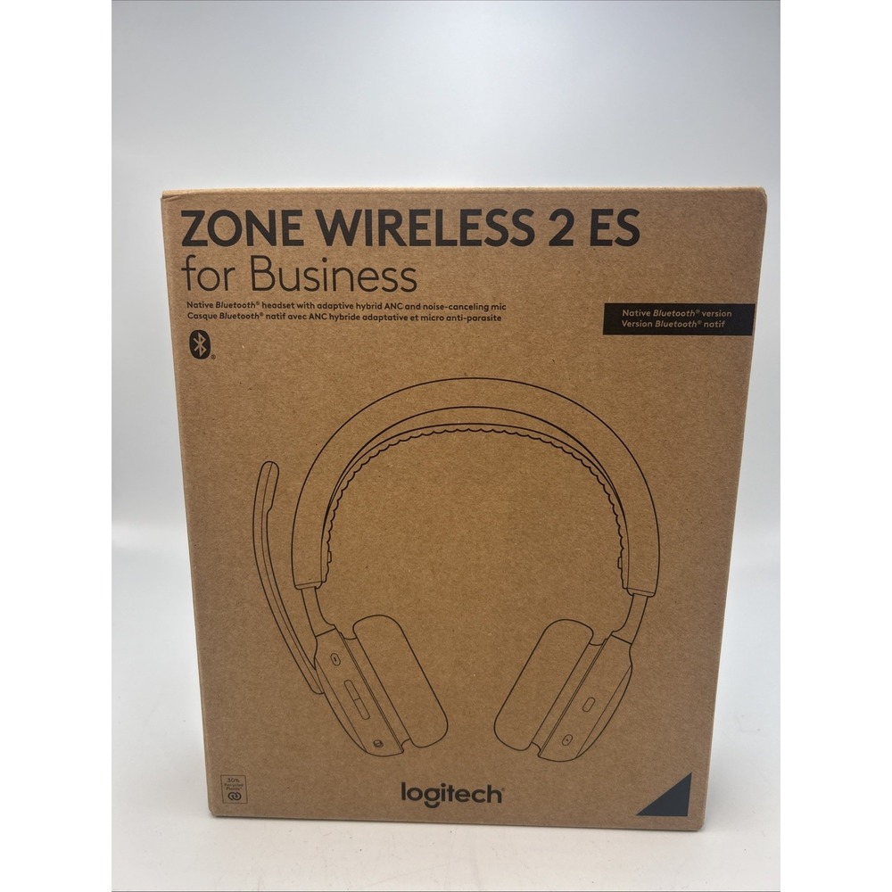 New Logitech Zone Wireless 2 ES Business Headset Graphite ANC USB-C USB-A